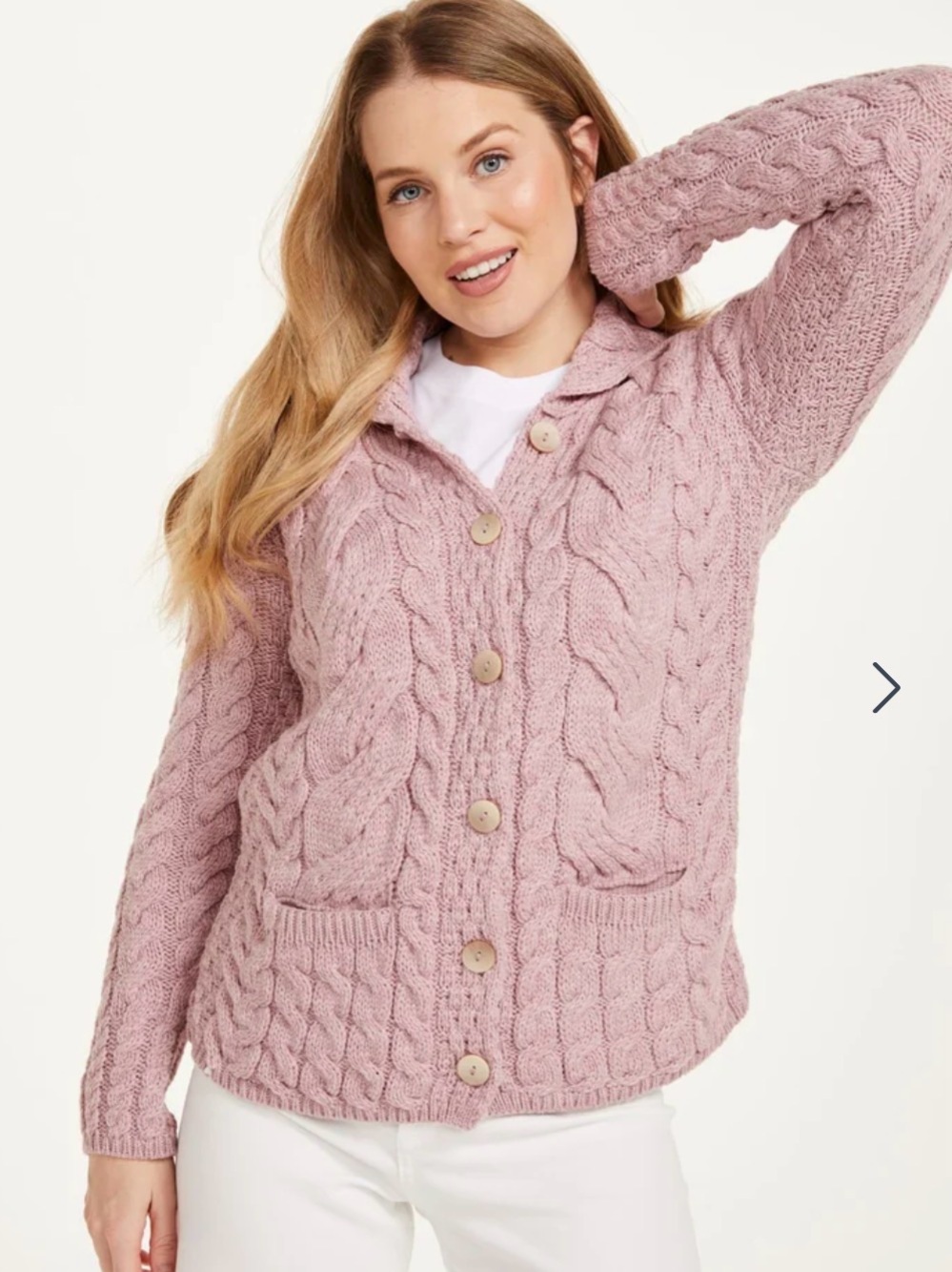 Aran Cable Knit Sweater / Belcarra Ladies Aran Cardigan